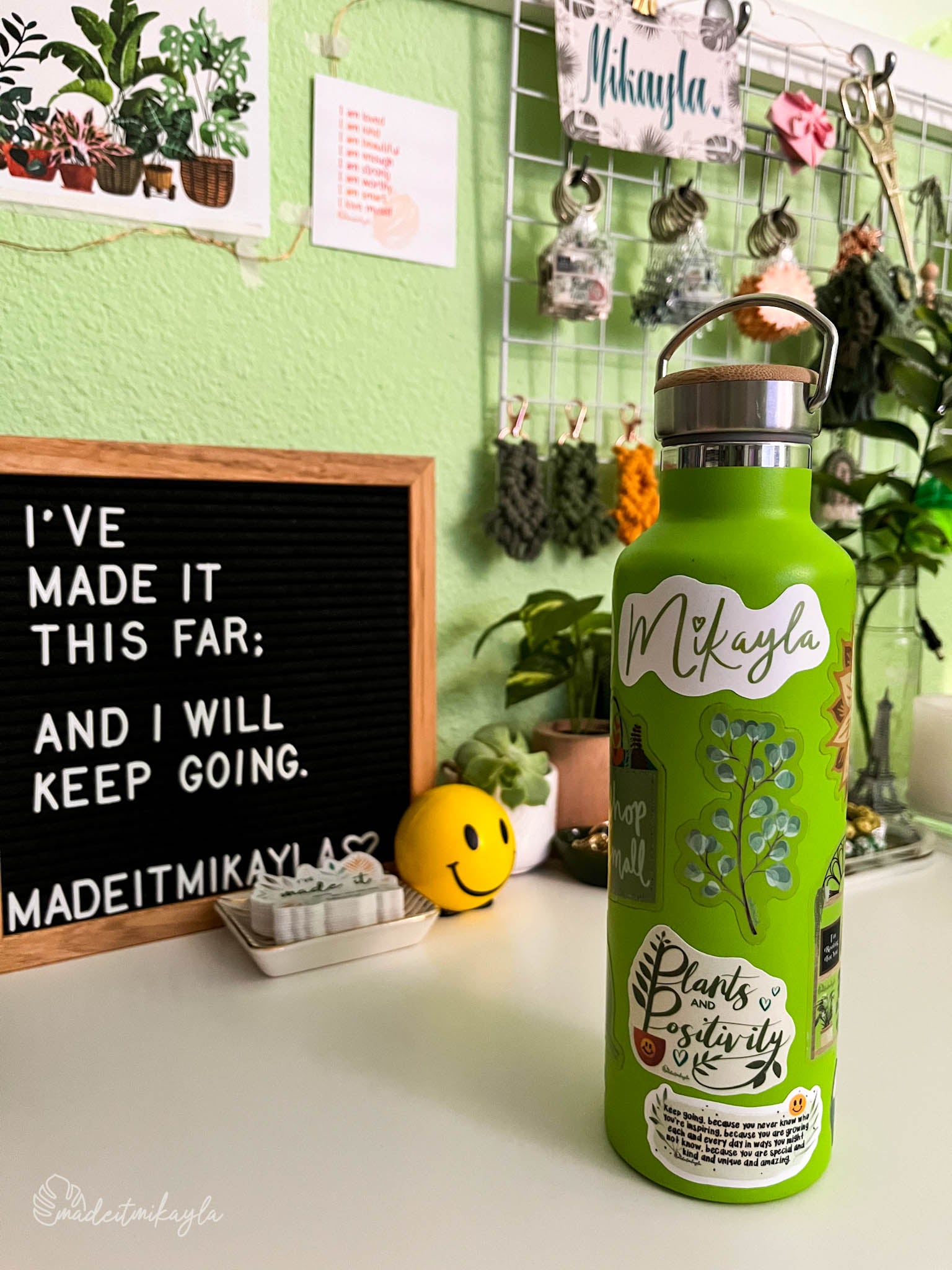 Reusable Water Bottle with Stickers | MadeItMikayla
