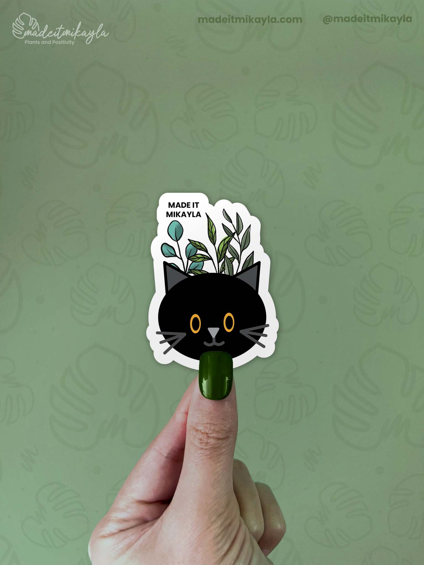 Halloween Trio Black Cat Sticker | MadeItMikayla