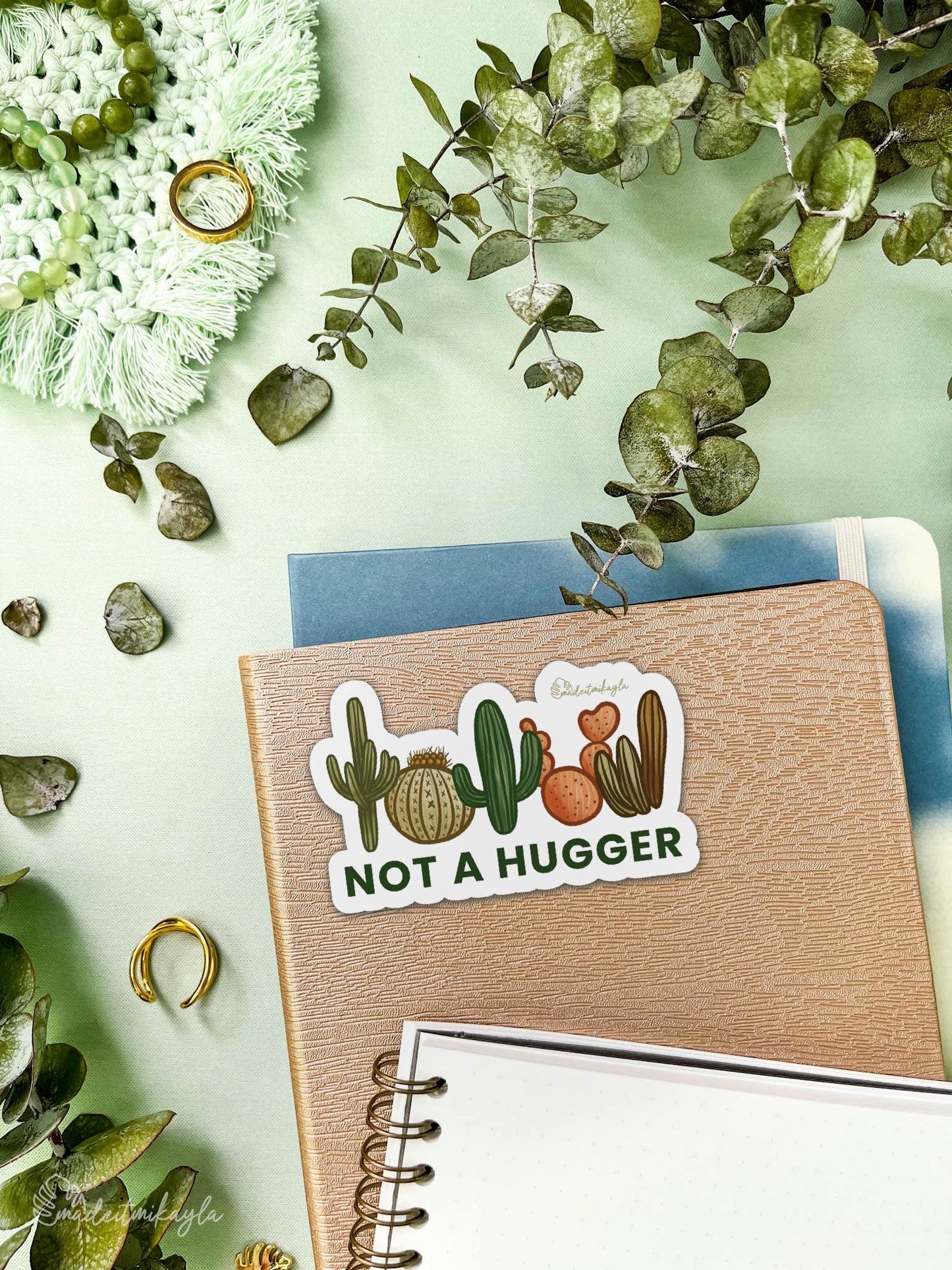 Not A Hugger Sticker | MadeItMikayla