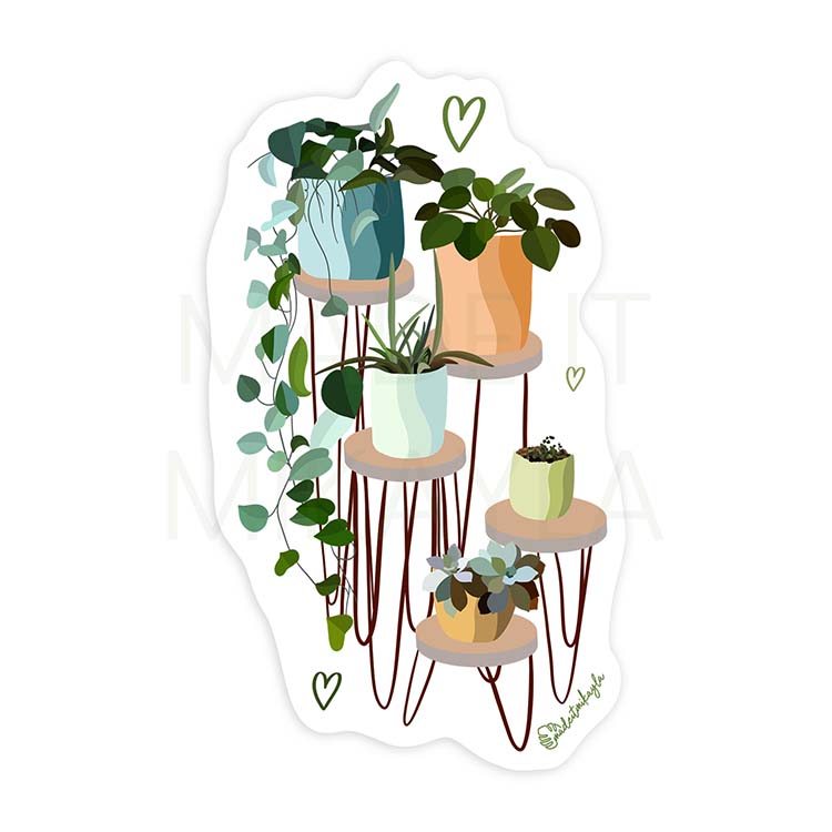 CLEAR Plant Stools Sticker | MadeItMikayla