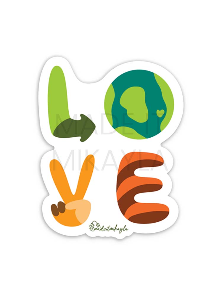 Earth LOVE Sticker | MadeItMikayla