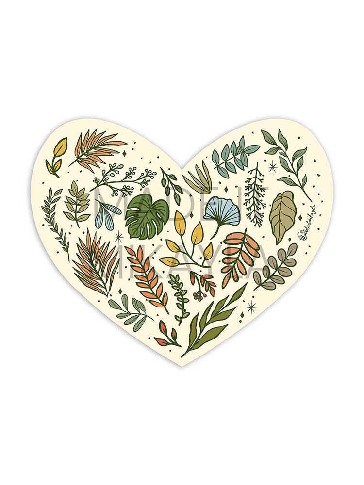 Foliage Heart Sticker | MadeItMikayla