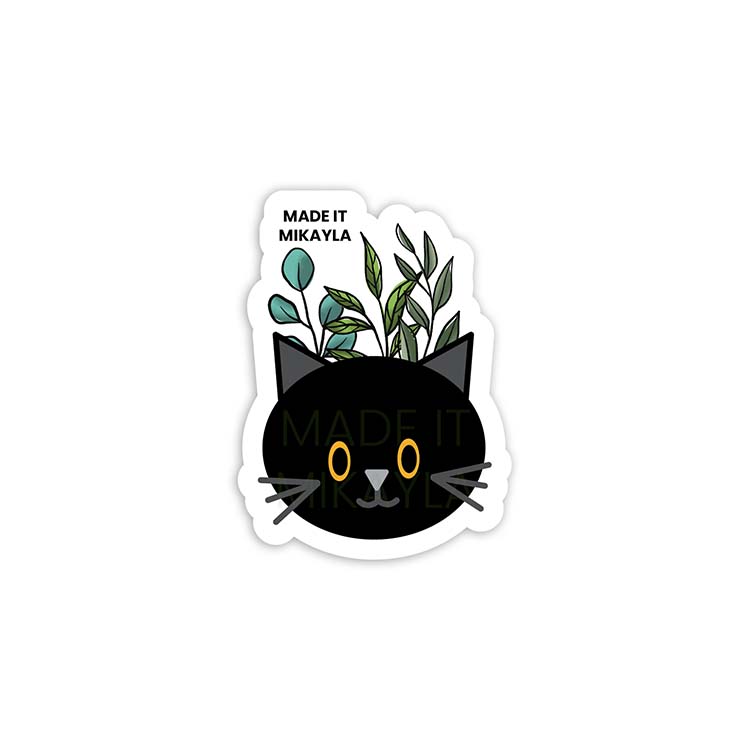 Halloween Trio Black Cat Sticker | MadeItMikayla