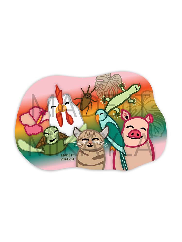 Hawaii Animals Sticker | MadeItMikayla