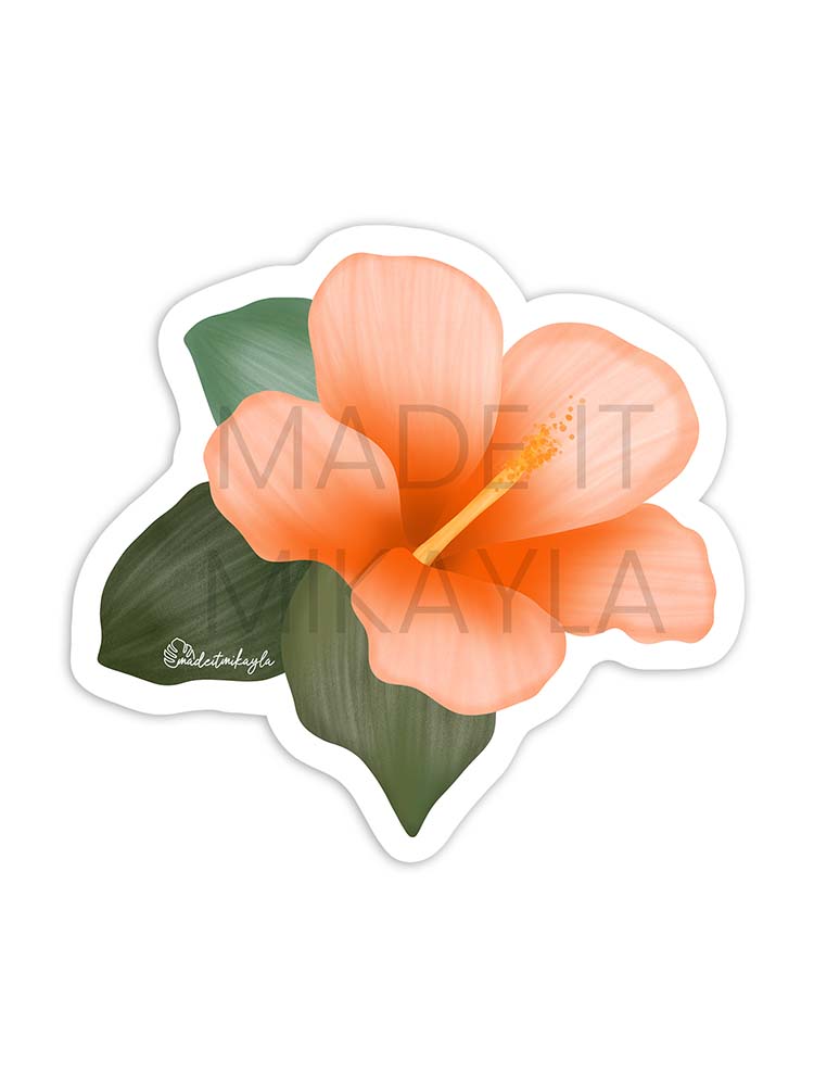 Hibiscus Sticker | MadeItMikayla