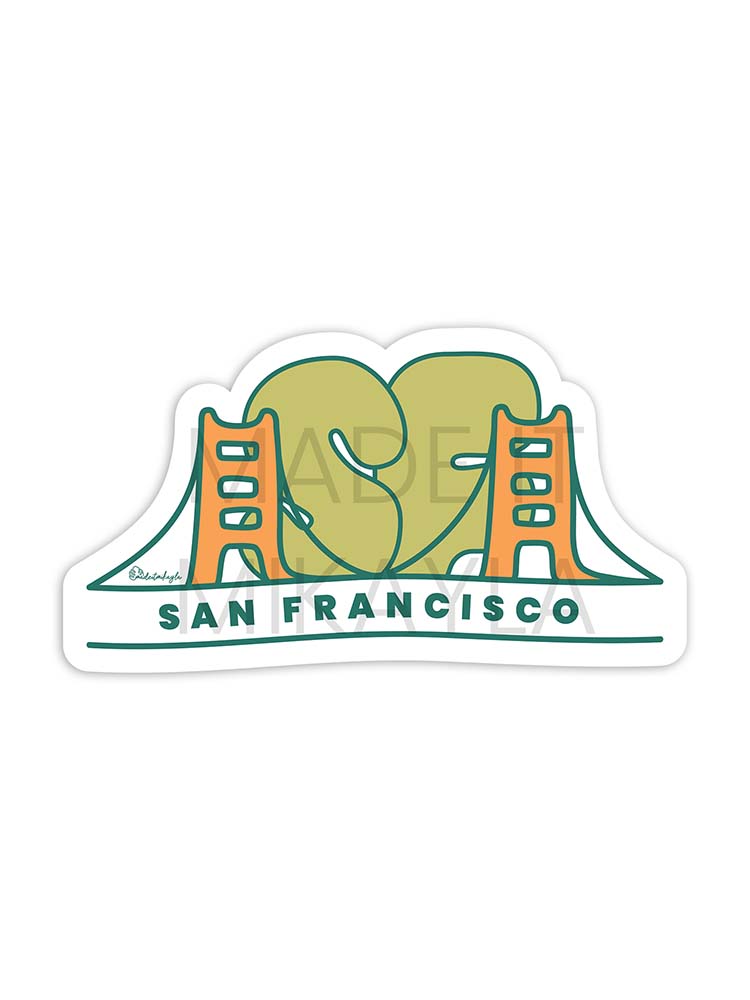 San Francisco SF Bridge Sticker | MadeItMikayla