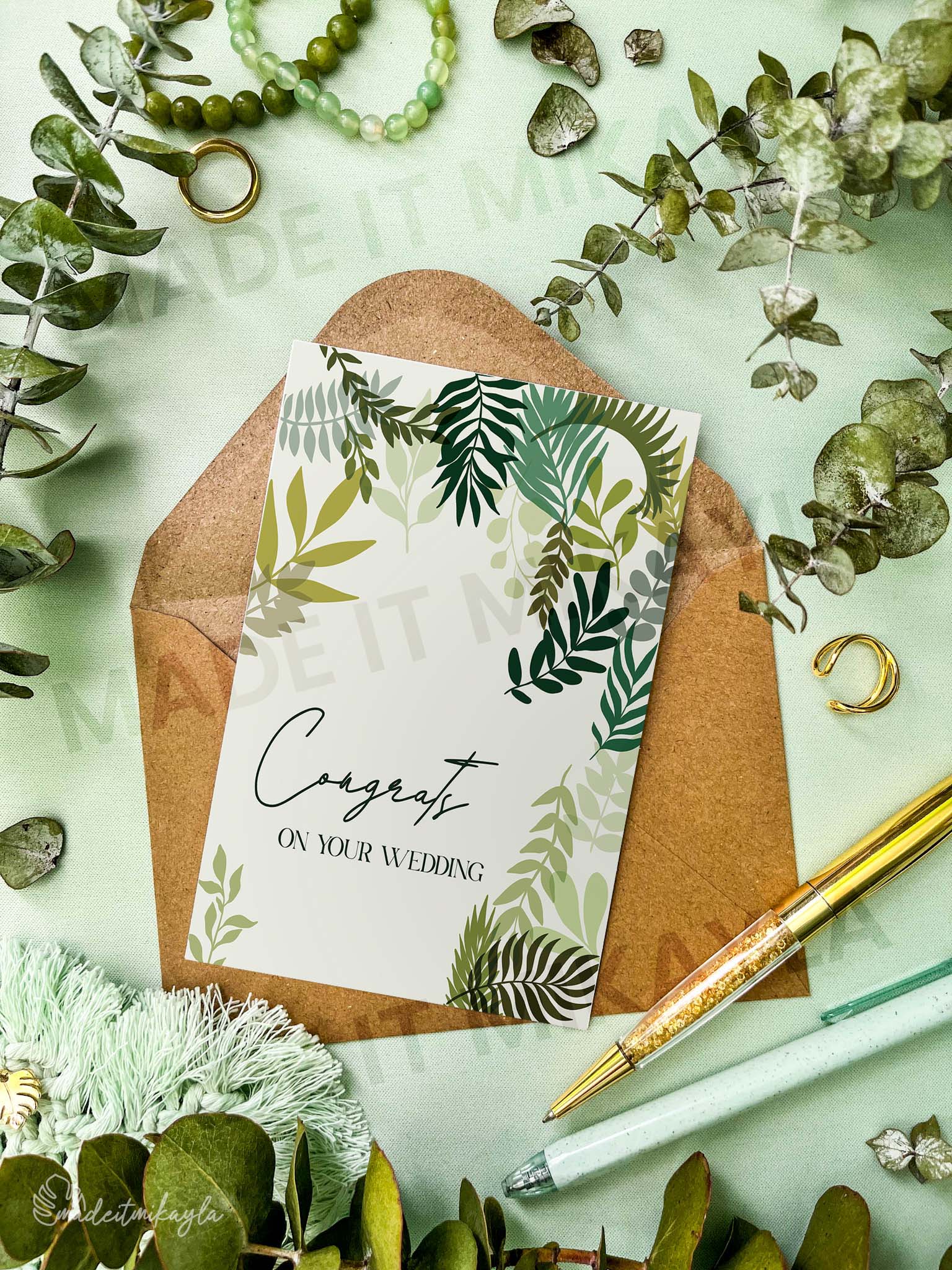 Congrats On Your Wedding Greeting Card | MadeItMikayla