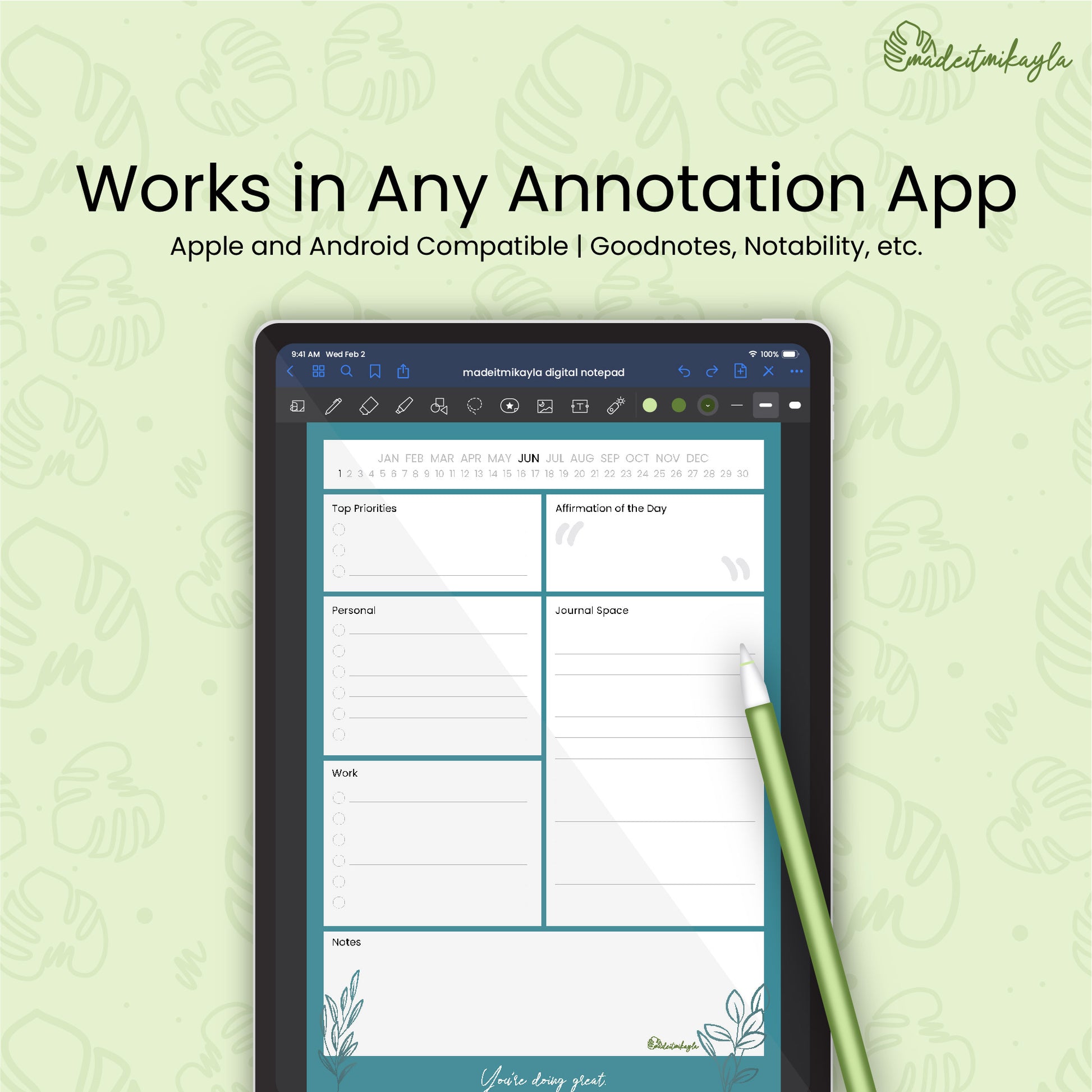 Quote Daily Digital Notepad | MadeItMikayla
