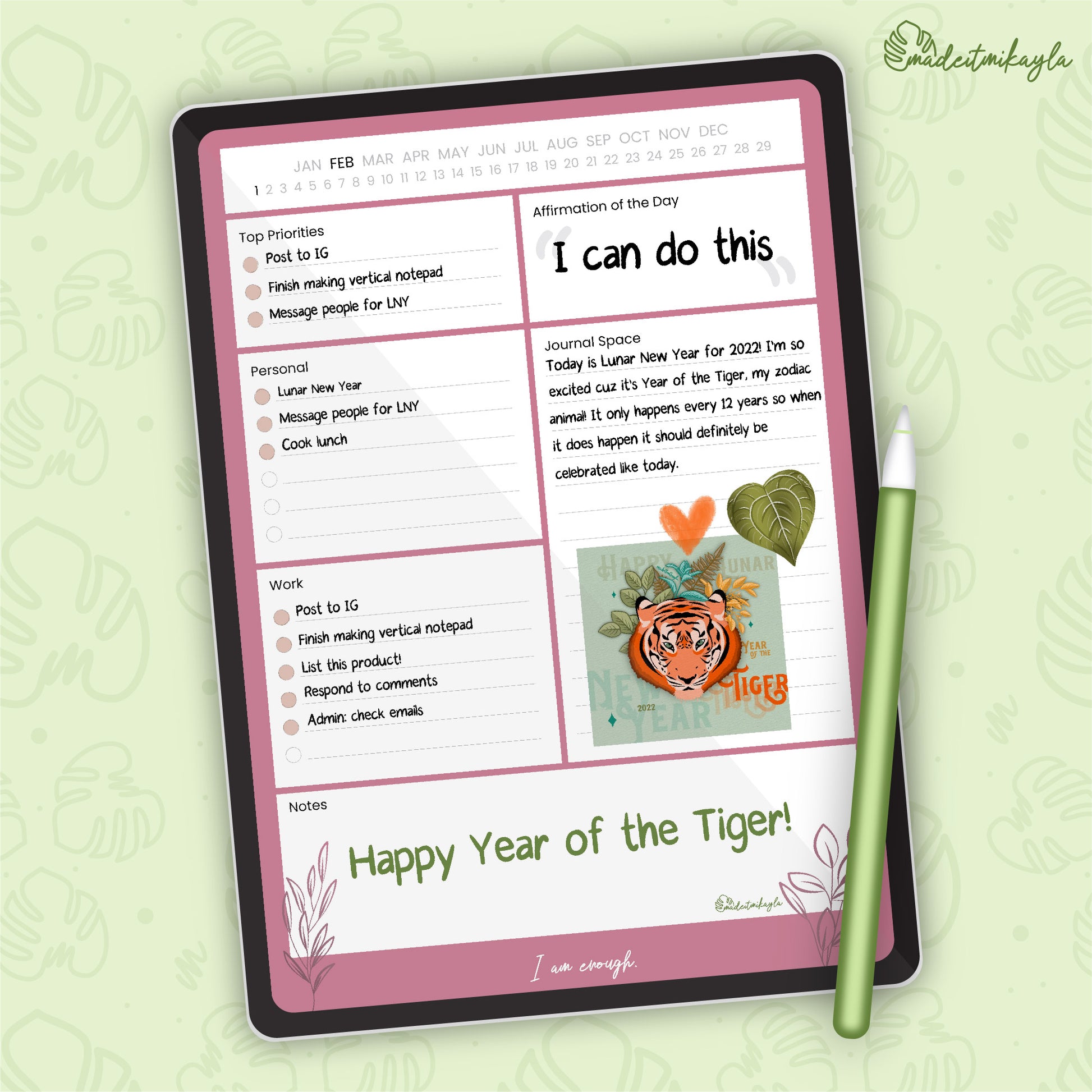 Quote Daily Digital Notepad | MadeItMikayla