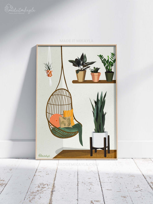 Plant Lover Plant Shelves Art Print | MadeItMikayla