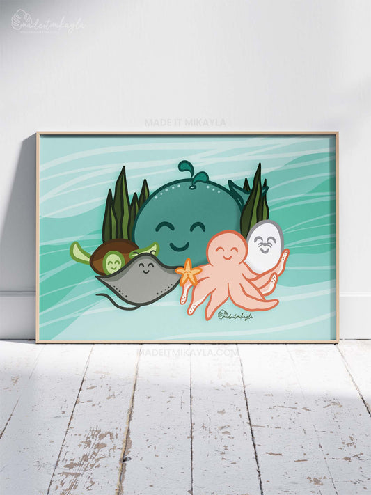 Sea Animals Art Print