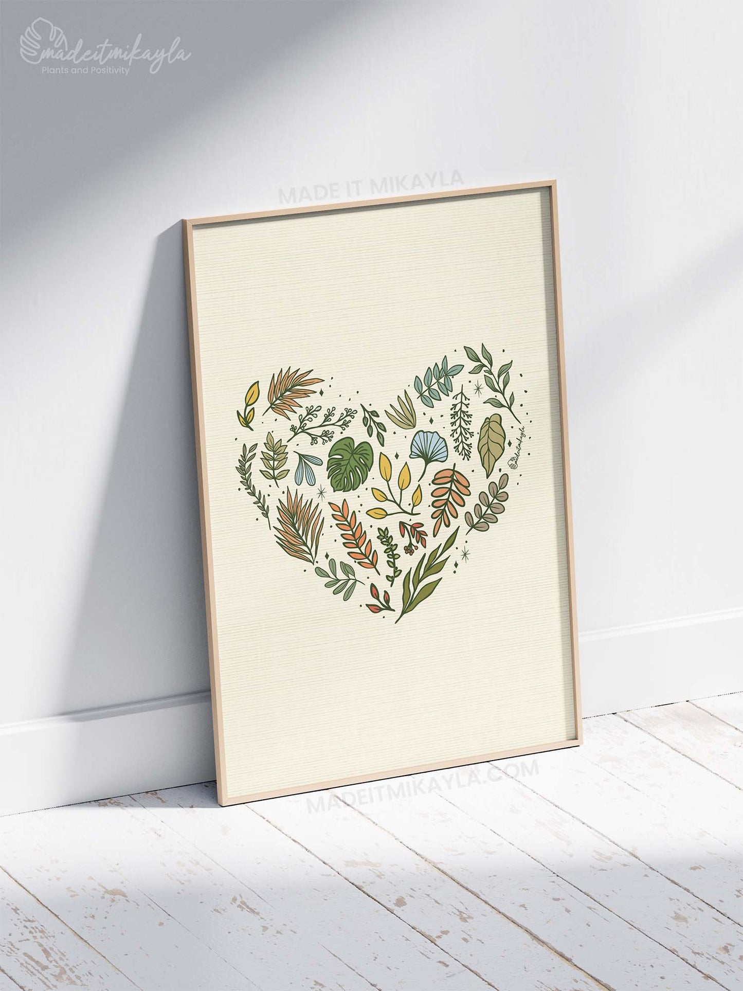 Foliage Heart Art Print | MadeItMikayla