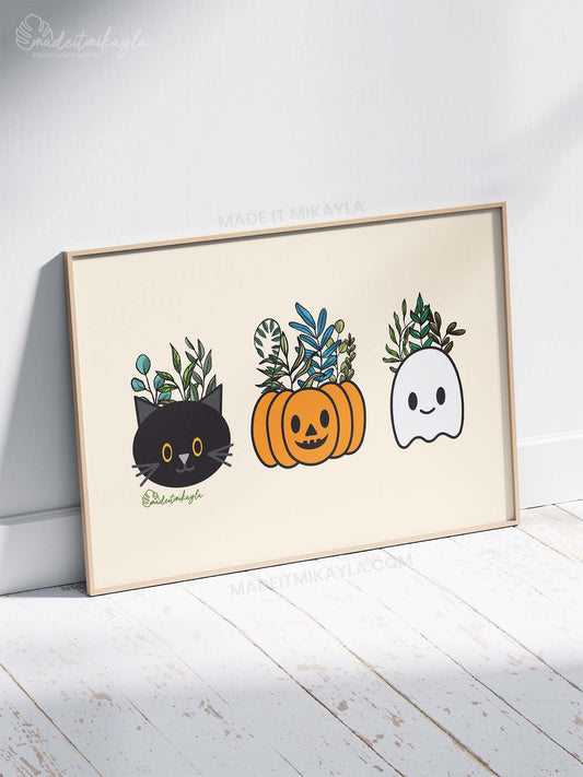 Halloween Trio Art Print | MadeItMikayla