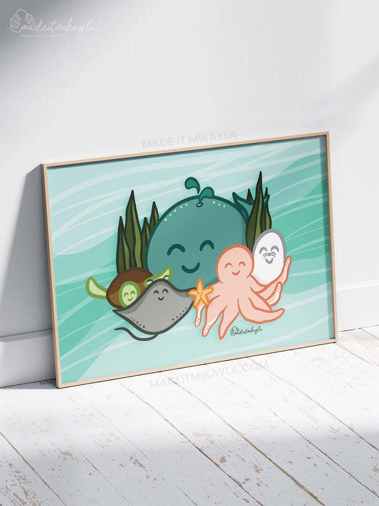 Sea Animals Art Print