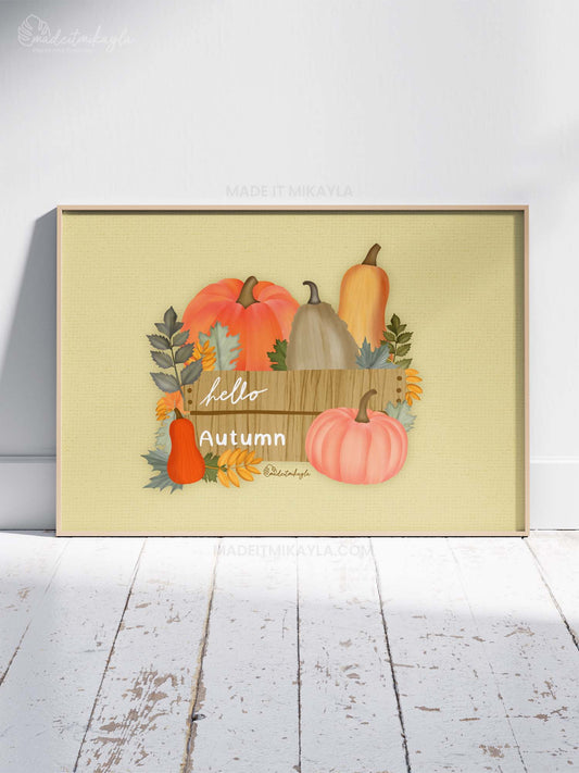 Hello Autumn Crate Art Print | MadeItMikayla