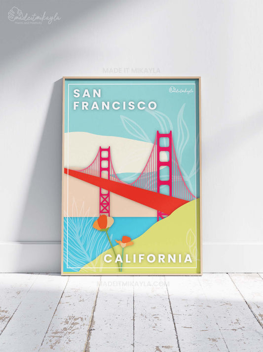 San Francisco California Art Print | MadeItMikayla