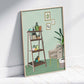 Green Planter's Corner Plant Shelves Art Print | MadeItMikayla