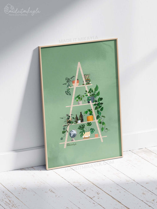 Planty Things Plant Shelves Art Print | MadeItMikayla