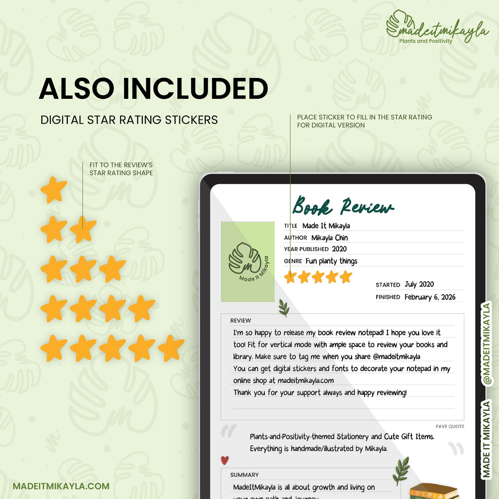 Book Review Sheet Set