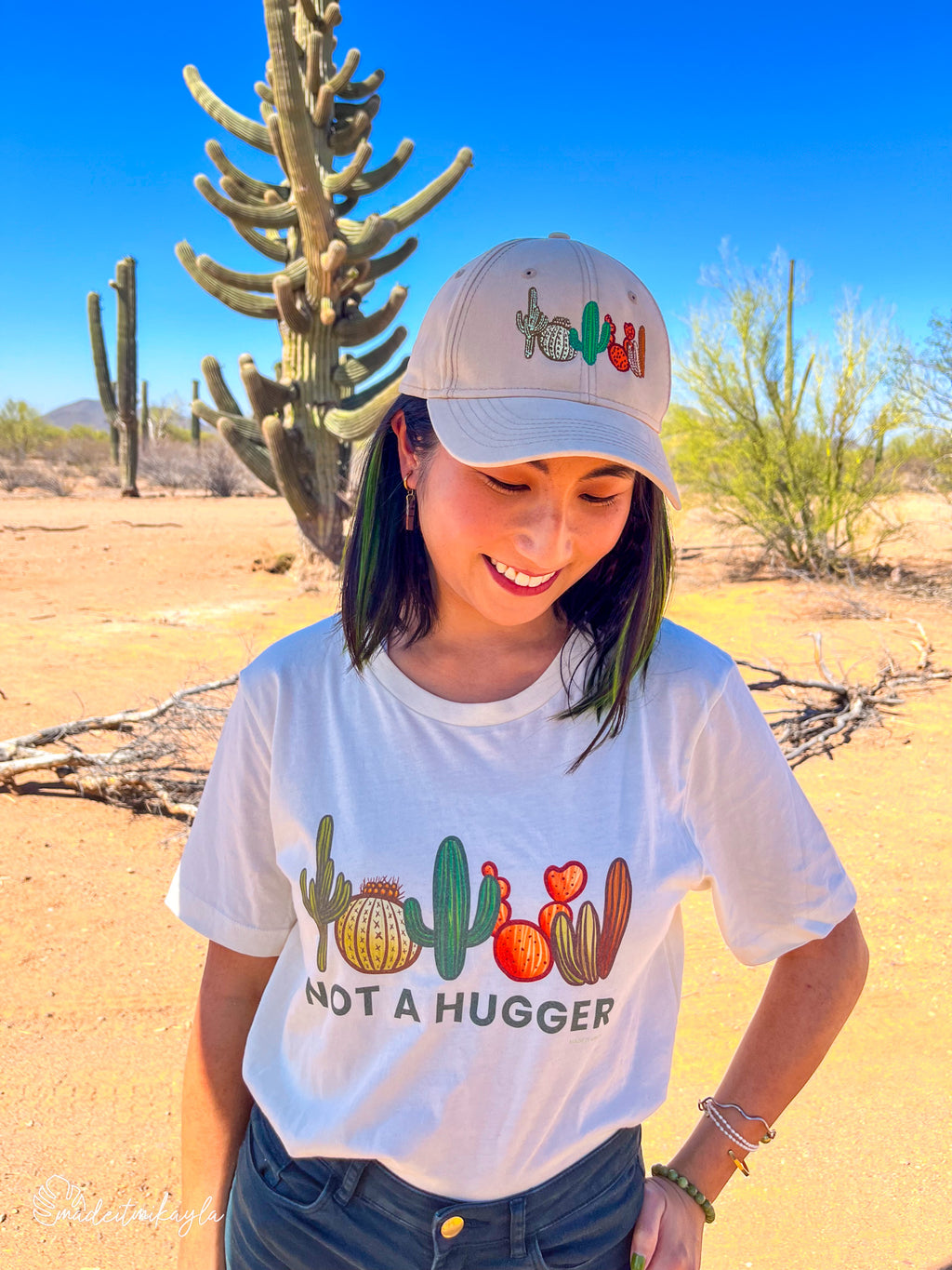 Not A Hugger Tee and Cap | MadeItMikayla