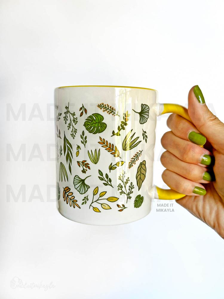 Botanical Foliage Ceramic Mug | MadeItMikayla