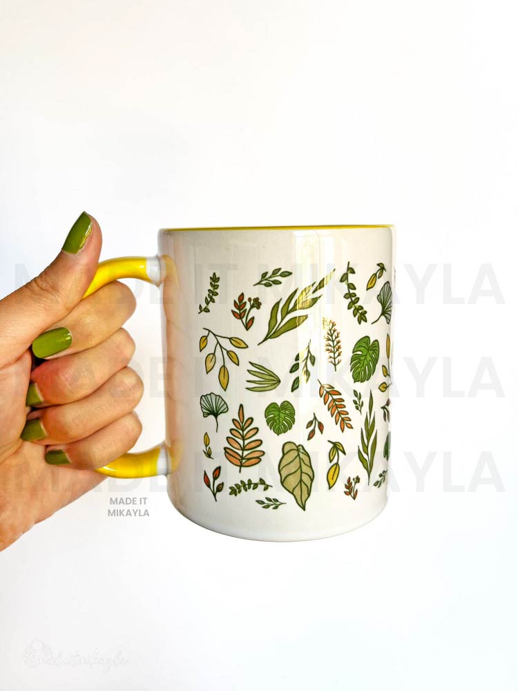 Botanical Foliage Ceramic Mug | MadeItMikayla