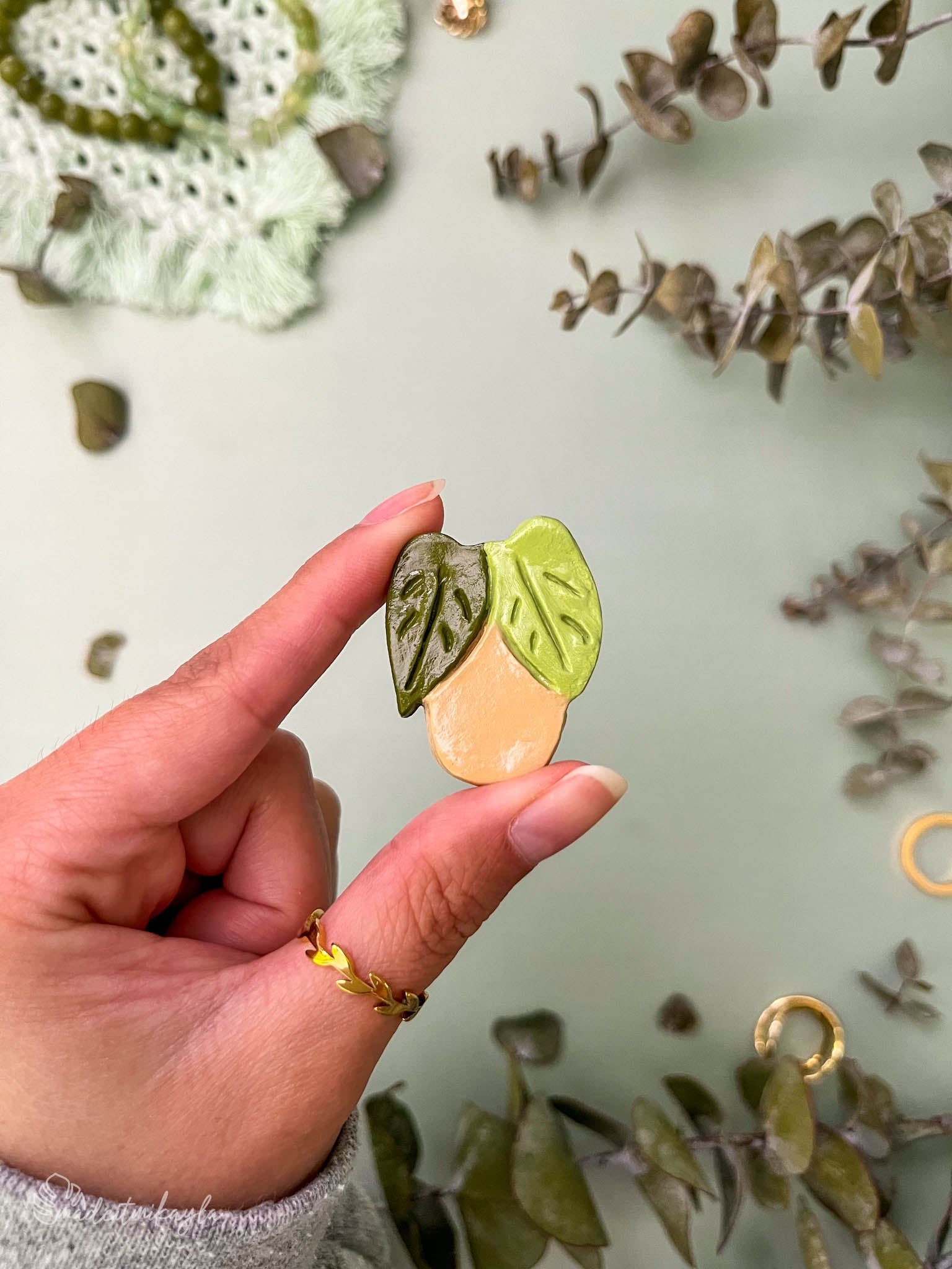 Potted Plant Clay Magnet | MadeItMikayla