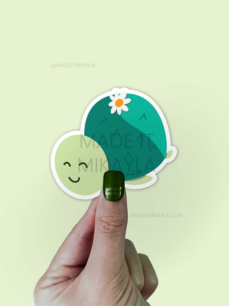 Cactus Turtle Sticker | MadeItMikayla
