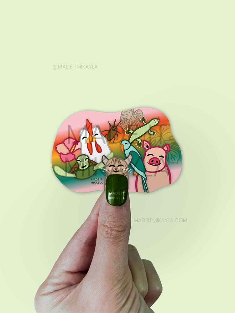 Hawaii Animals Sticker | MadeItMikayla