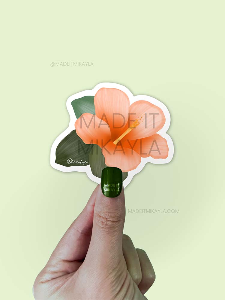 Hibiscus Sticker | MadeItMikayla