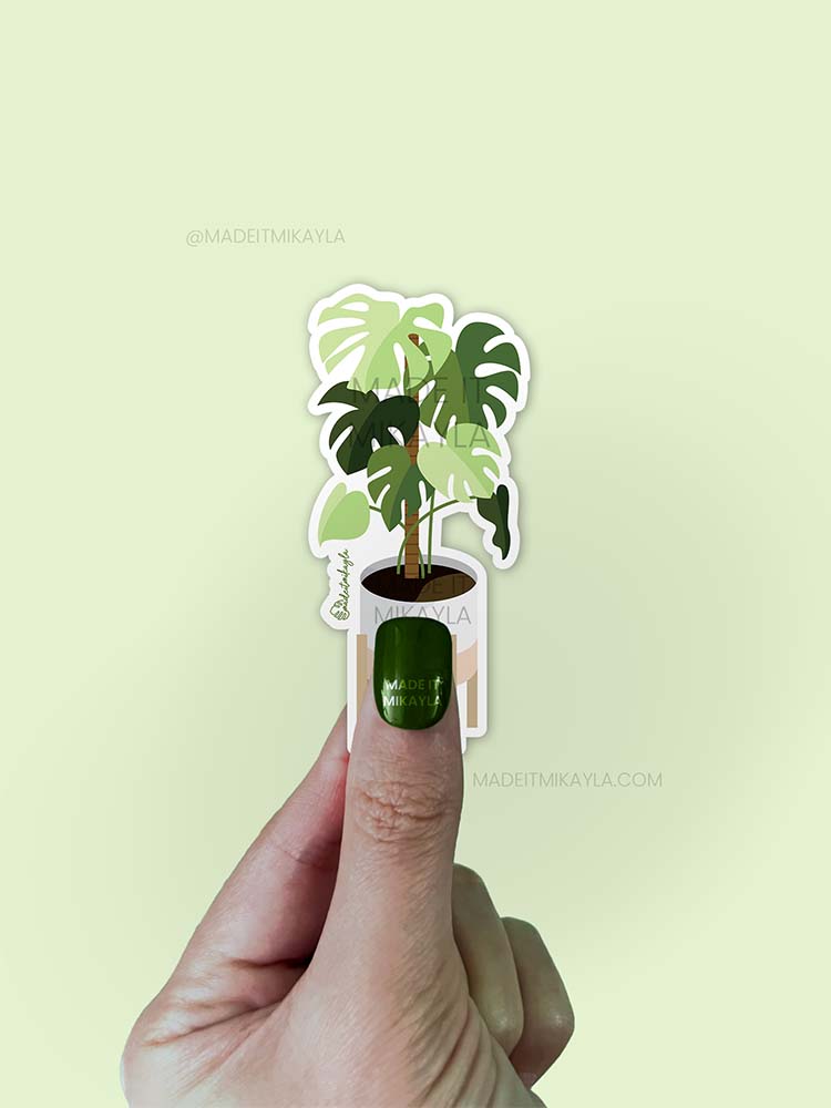 Monstera Plant Sticker | MadeItMikayla