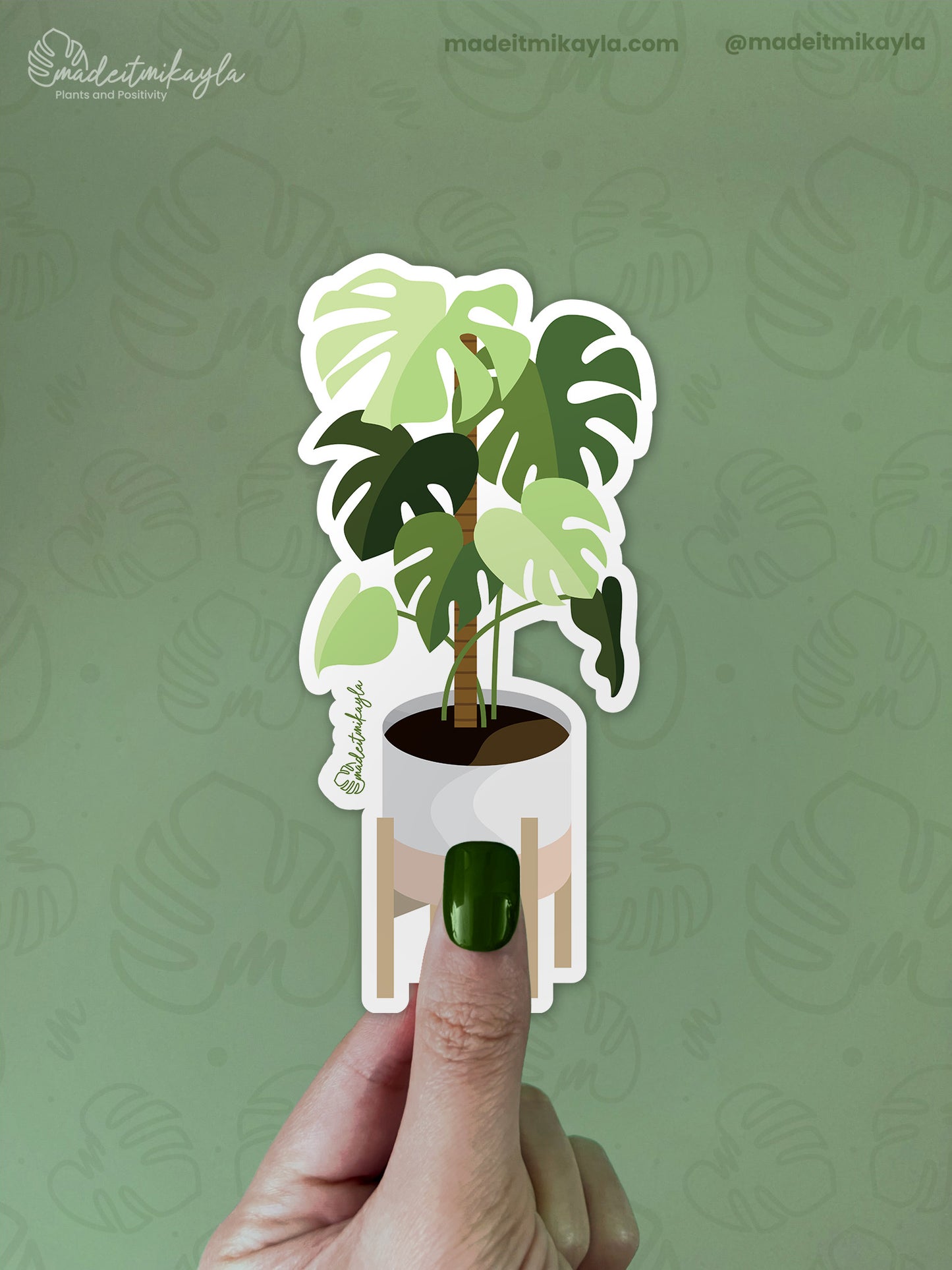 Monstera Plant Sticker | MadeItMikayla