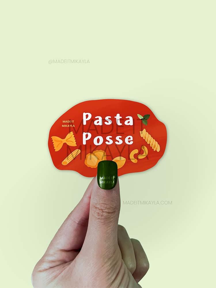 Pasta Posse Sticker | MadeItMikayla