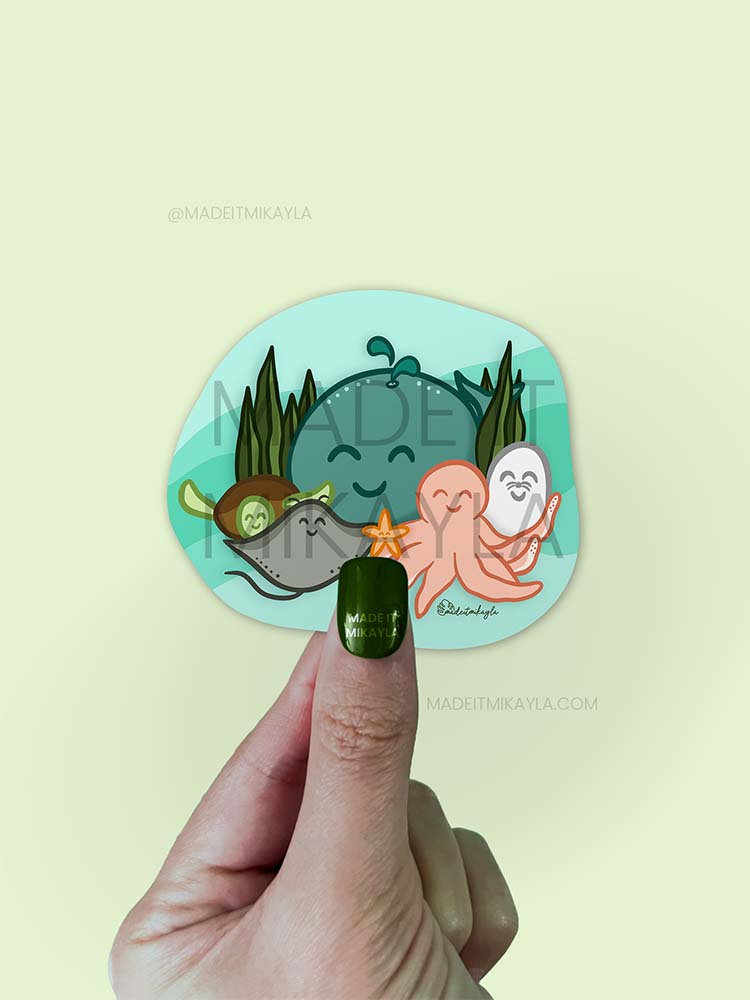 Sea Animals Sticker | MadeItMikayla