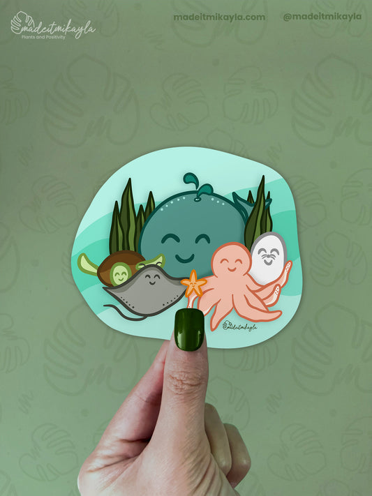 Sea Animals Sticker | MadeItMikayla