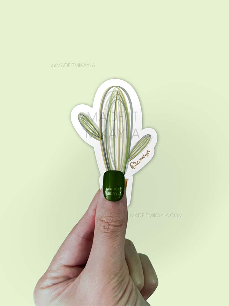 Single Cactus Sticker | MadeItMikayla