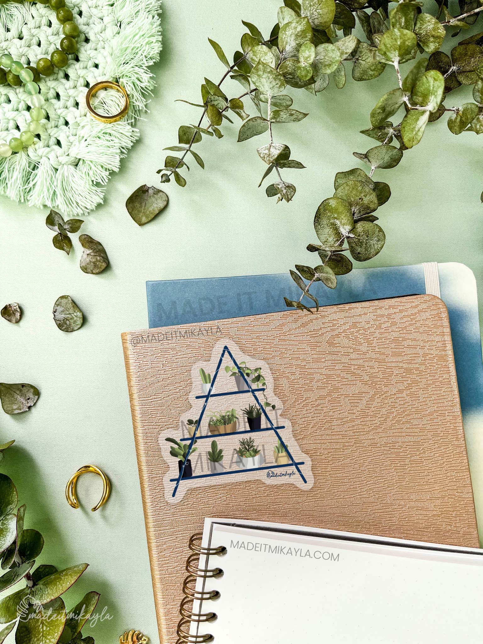 CLEAR Triangle Plant Shelf Sticker | MadeItMikayla
