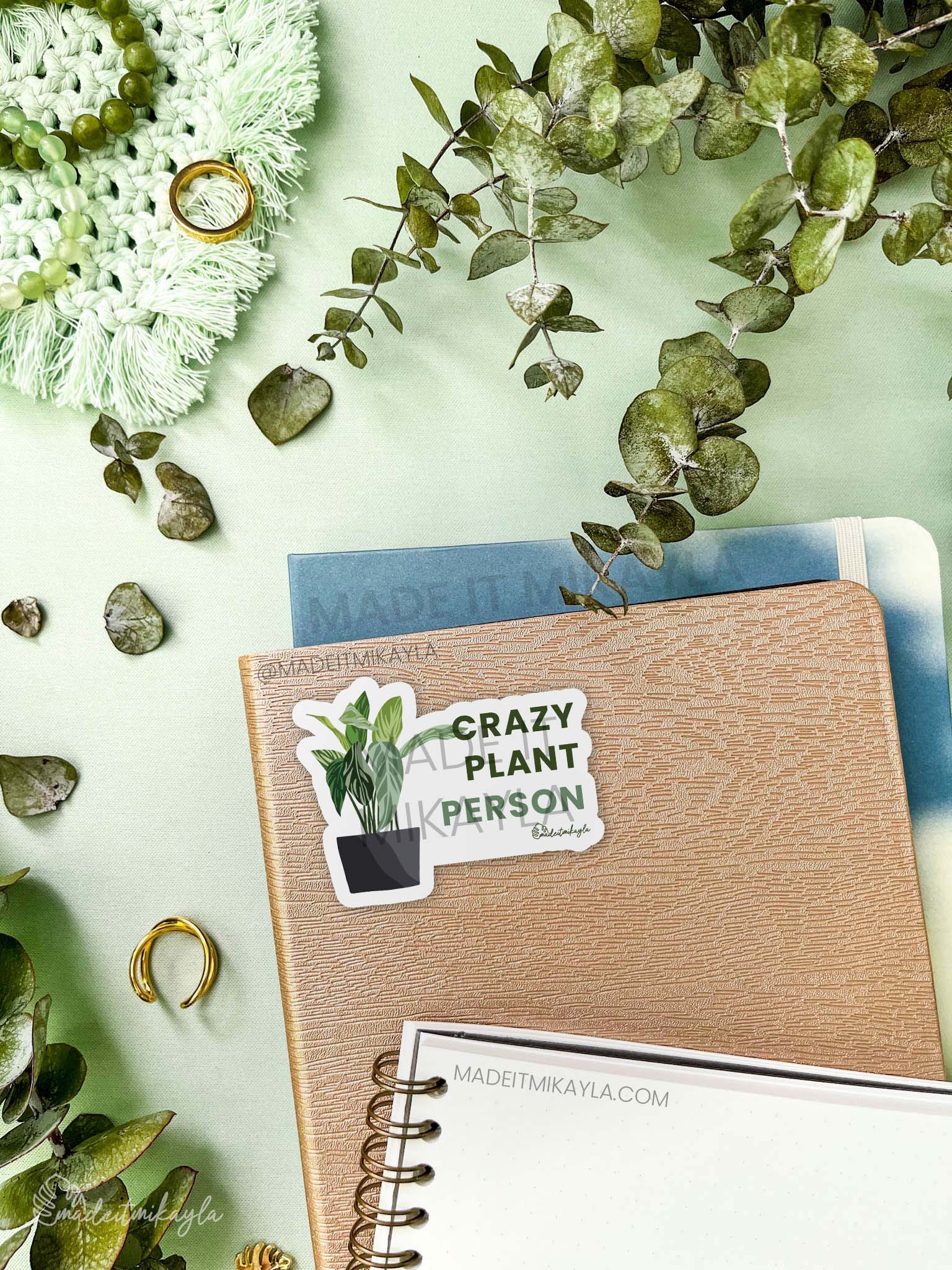 Crazy Plant Person Sticker | MadeItMikayla