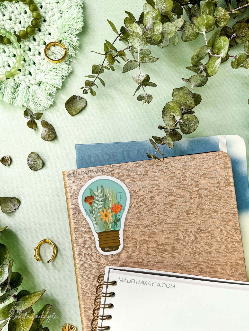 Green Energy Lightbulb Sticker | MadeItMikayla