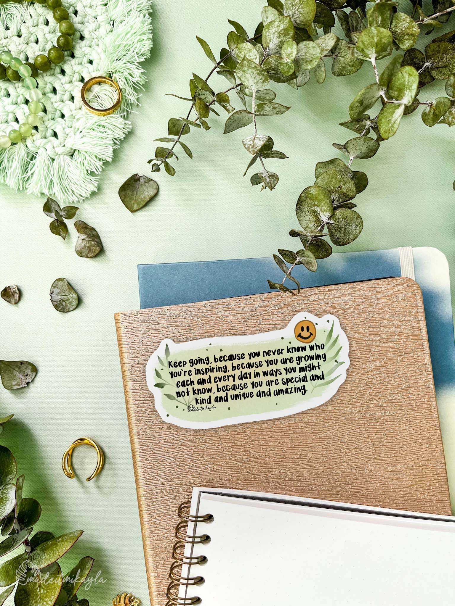 Keep Going, Because... Sticker | MadeItMikayla