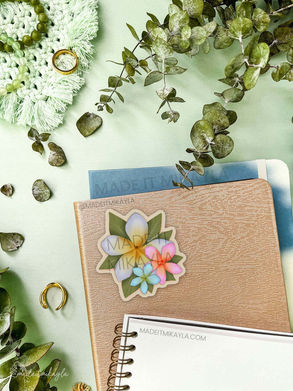 Plumeria Trio Sticker | MadeItMikayla