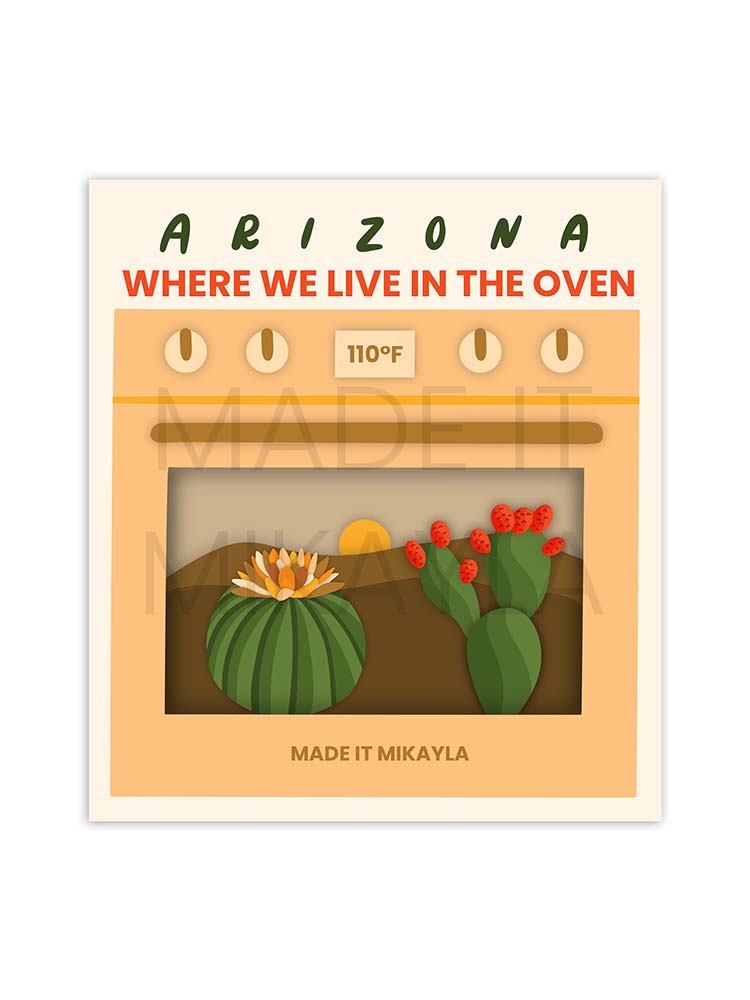Arizona Oven Sticker | MadeItMikayla