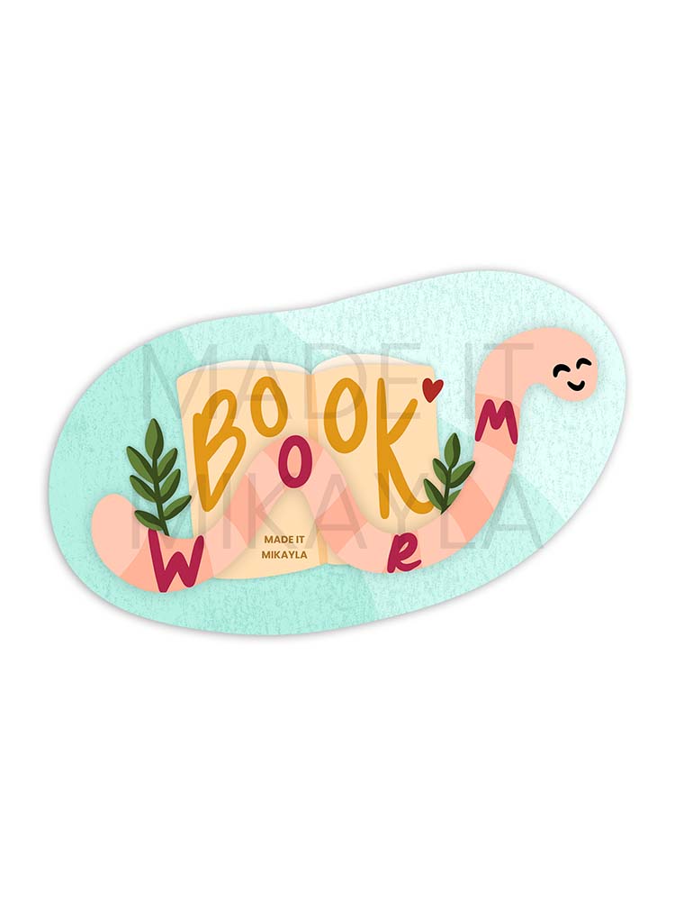 Book Worm Sticker