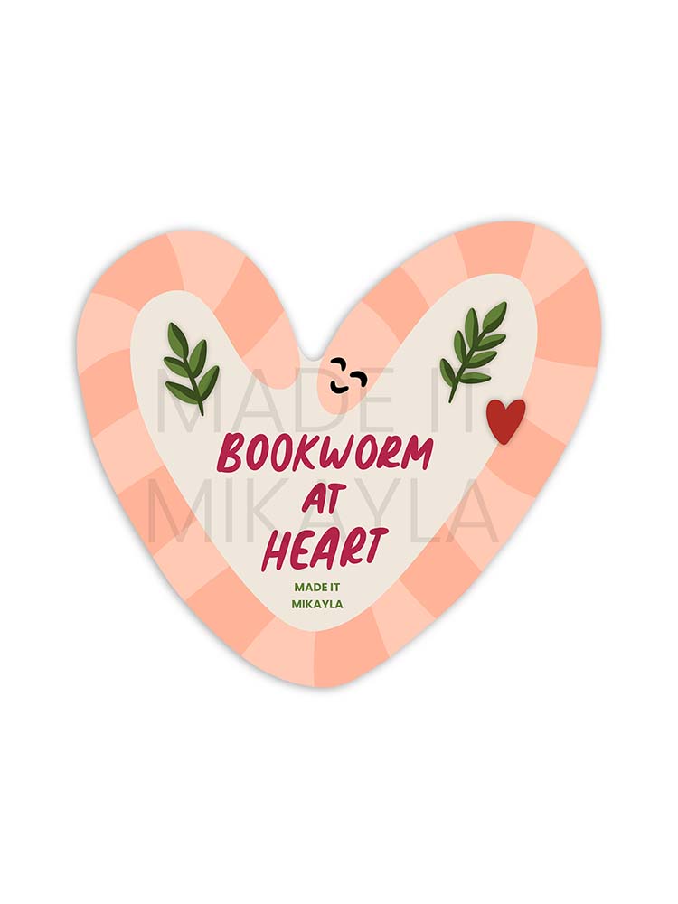Bookworm at Heart Sticker