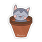Cat In Pots Sticker | MadeItMikayla