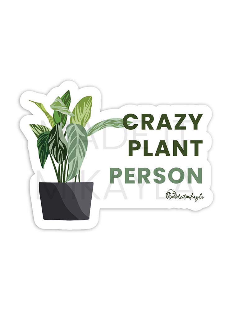 Crazy Plant Person Sticker | MadeItMikayla