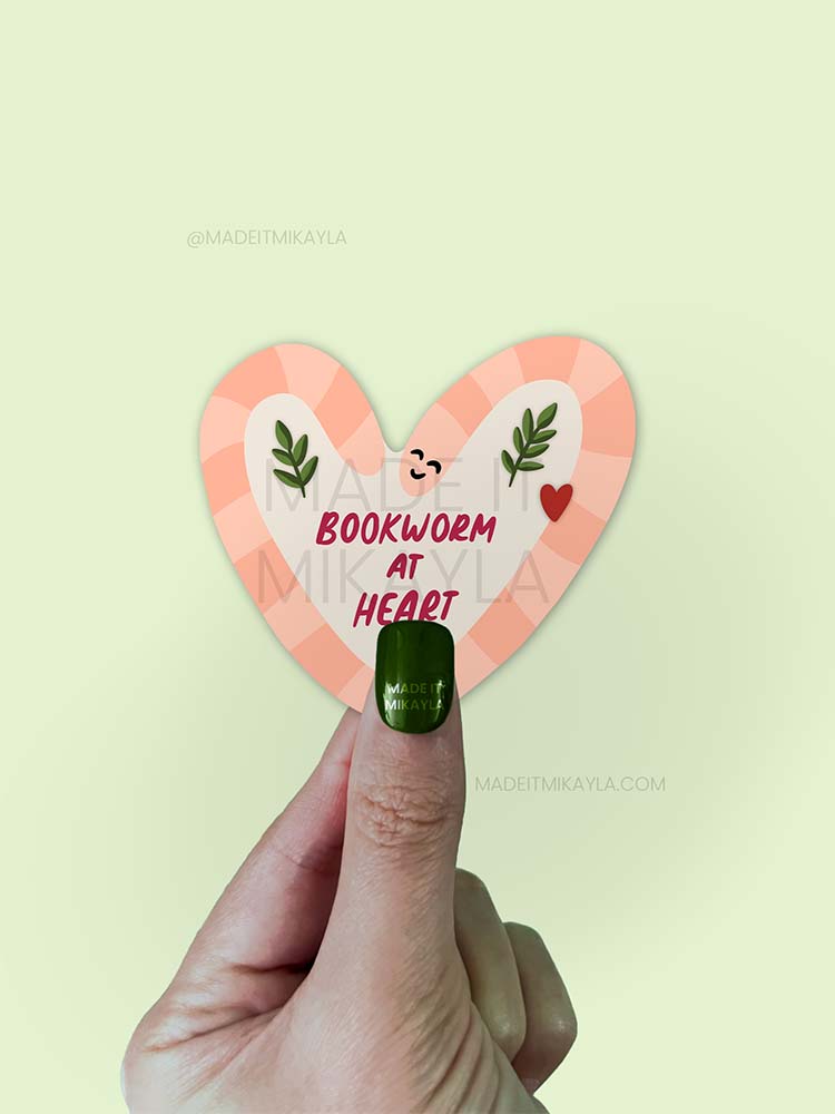 Bookworm at Heart Sticker