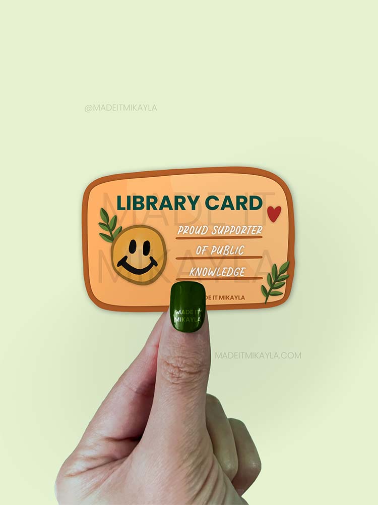 Library Card Sticker