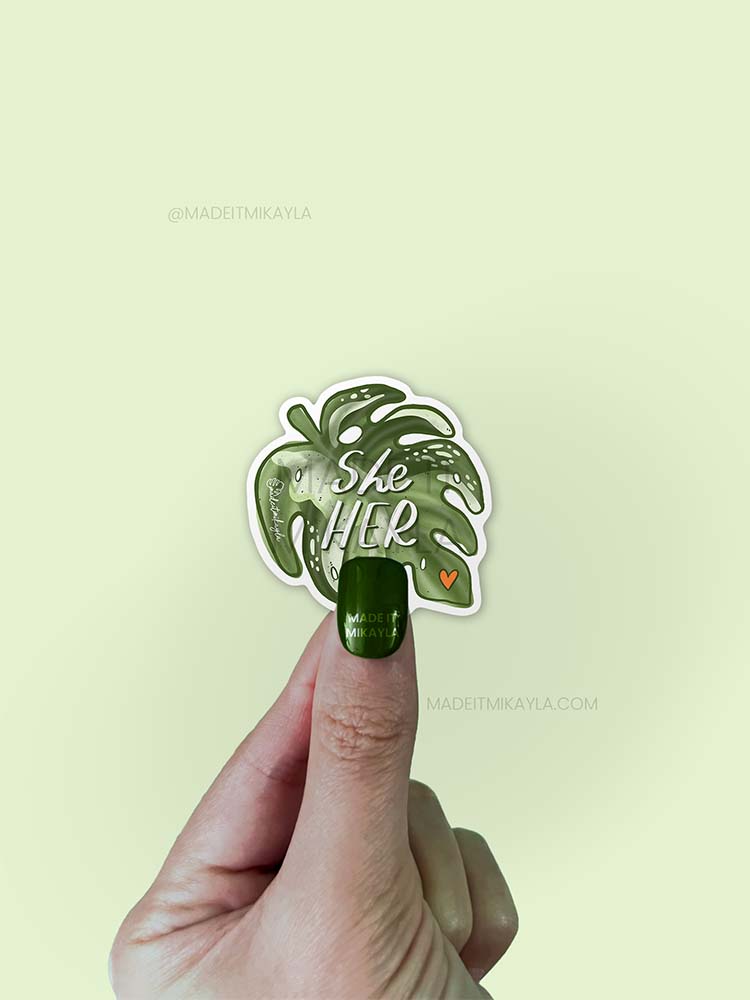 She Her Sticker