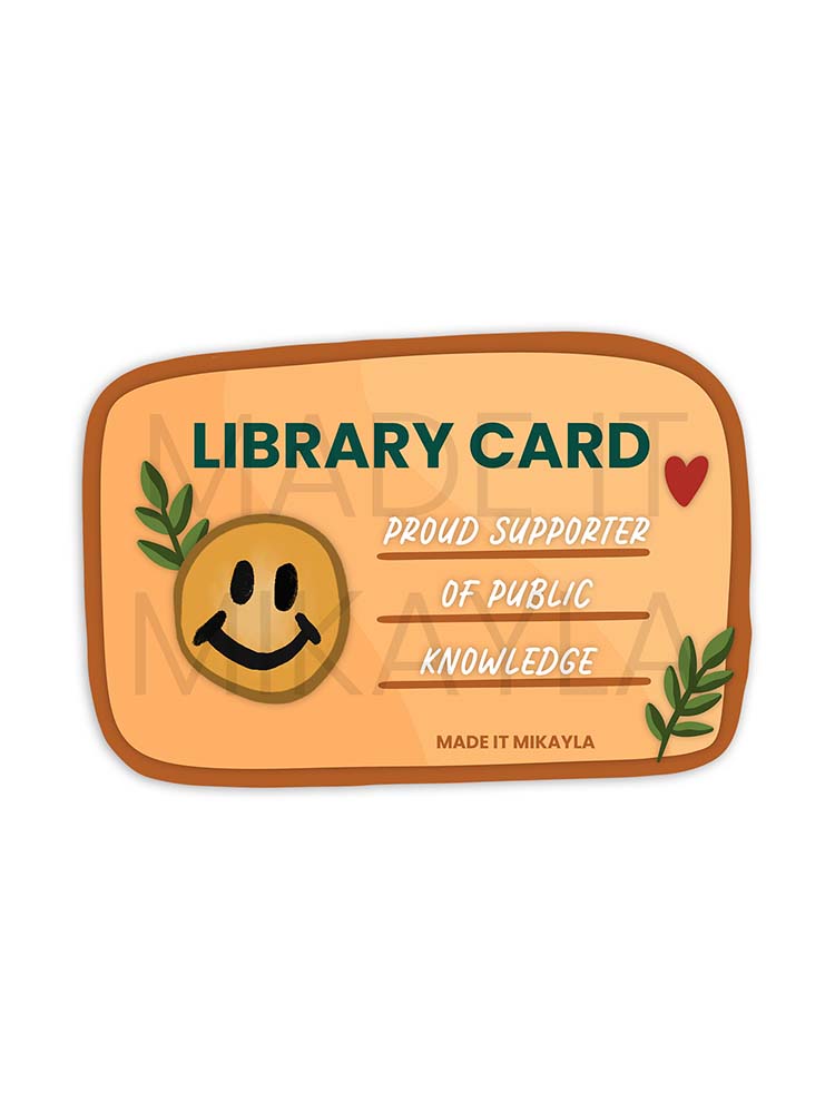 Library Card Sticker